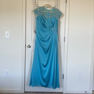 Teal ballgown
